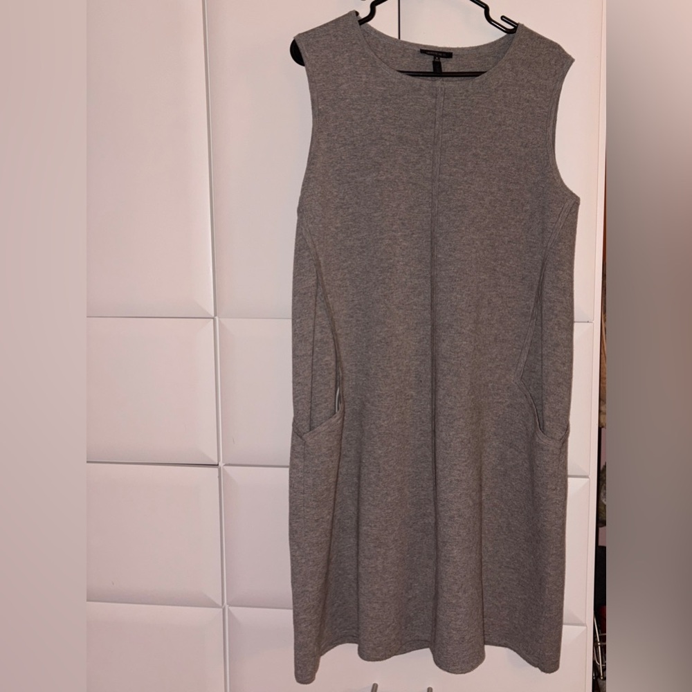 Lafayette 148 New York Charcoal Midi Dress